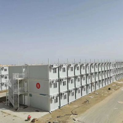 مقاومة للزلزال والرياح 3 طوابق هيكل وحدات بيت حاويات للإيجار أو موقع مؤقت العامل المخيم